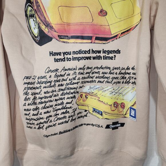 Chevrolet corvette sweatshirt men's Small -First picture is back of sweatshirt - Picture 6 of 7